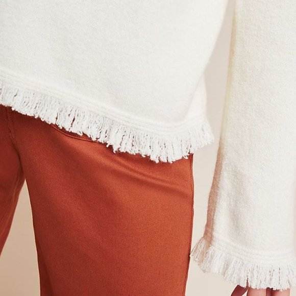 Anthropologie | NWT Joy Fringed V-Neck Sweater - Picture 6 of 16